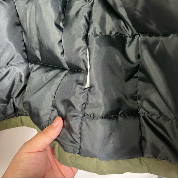 Vans army green puffer coat faux fur hoodie parka jacket women's size XS - Picture 12 of 16